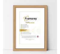 FRAMOREY LW Antique Style Photo Frames 50x60CM Size Oak Picture Frame With 40x50CM Size White Mount, Modern Art Picture Frames, Wall Hanging Poster Frame, Photo Print Frames