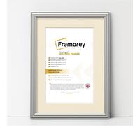 FRAMOREY LW Antique Style Photo Frames 50x60CM Size Silver Picture Frame With 40x50CM Size Ivory Mount, Modern Art Picture Frames, Wall Hanging Poster Frame, Photo Print Frames