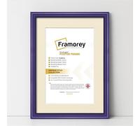 FRAMOREY LW Antique Style Photo Frames 60x80CM Size Purple Picture Frame With 50x70CM Size Ivory Mount, Modern Art Picture Frames, Wall Hanging Poster Frame, Photo Print Frames