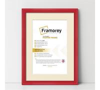 FRAMOREY LW Antique Style Photo Frames 60x80CM Size Red Picture Frame With 50x70CM Size Ivory Mount, Modern Art Picture Frames, Wall Hanging Poster Frame, Photo Print Frames