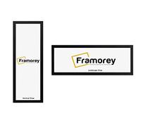 Framorey Modern Flat Ash Black Photo Frames, 17x9 Inch Size Picture Frame, Handmade Wooden Frames, Personalized Poster Frames, Certificate Frames
