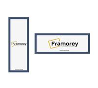 Framorey Modern Flat Blue Photo Frame, 24x10Inch Size Picture Frame, Handmade Wooden Frames, Personalized Certificate Poster Frames
