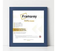 Framorey Modern Flat Blue Photo Frames 17x17 Inch Size Picture Frame Free Standing and Wall Hanging Poster Frames, Premium Quality Photo Frames With an MDF Backing Board