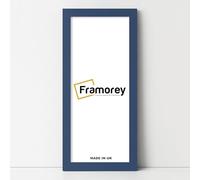 Framorey Modern Flat Blue Photo Frames, 36x10 Inch Size Picture Frame, Handmade Wooden Frames, Personalized Poster Frames, Certificate Frames