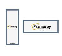 Framorey Modern Flat Dark Grey Photo Frames, 100x45CM Size Picture Frame, Handmade Wooden Frames, Personalized Poster Frames, Certificate Frames