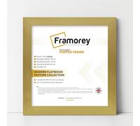 Framorey Modern Flat Gold Photo Frames 35x35 CM Size Picture Frame Free Standing and Wall Hanging Poster Frames, Premium Quality Photo Frames With an MDF Backing Board