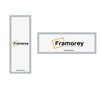 Framorey Modern Flat Light Grey Photo Frames, 36x12 Inch Size Picture Frame, Handmade Wooden Frames, Personalized Poster Frames, Certificate Frames