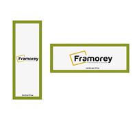 Framorey Modern Flat Lime Green Photo Frames, 100x50CM Size Picture Frame, Handmade Wooden Frames, Personalized Poster Frames, Certificate Frames