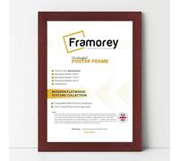 Framorey Modern Flat Mahogany Picture Frames, 12x8 Inch (DIN A4) Size, Collage & Landscape Frames for Wall Décor, Various Sizes