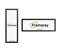 Framorey Modern Flat Matt Black Photo Frames, 15x9 Inch Size Picture Frame, Handmade Wooden Frames, Personalized Poster Frames, Certificate Frames
