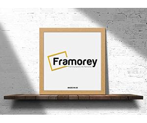 Framorey Modern Flat Oak Photo Frames 20x20 CM Size Picture Frame Free Standing and Wall Hanging Poster Frames, Premium Quality Photo Frames With an MDF Backing Board