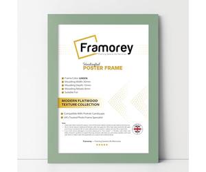 Framorey Modern Flat Picture Frames, Green Photo Frames 10x6 Inch Size Picture Frame, Collage Photo Frames For Wall Décor, Landscape & Horizontal Poster Frames, Various Sizes