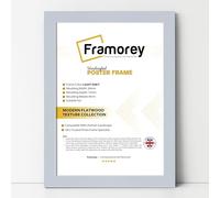 Framorey Modern Flat Picture Frames, Light Grey Photo Frames 18x14 Inch Size Picture Frame, Collage Photo Frames For Wall Décor, Landscape & Horizontal Poster Frames, Various Sizes