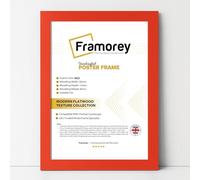 Framorey Modern Flat Picture Frames, Red Photo Frames A2-594X420MM Size Picture Frame, Collage Photo Frames For Wall Décor, Landscape & Horizontal Poster Frames, Various Sizes