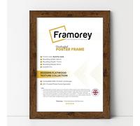 Framorey Modern Flat Picture Frames, Rustic Oak Photo Frames A4-297X210MM Size Picture Frame, Collage Photo Frames For Wall Décor, Landscape & Horizontal Poster Frames, Various Sizes