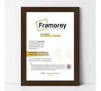 Framorey Modern Flat Picture Frames, Walnut 10x8 Inch Size, Collage & Poster Frame, Horizontal Orientation, Lightweight, Matte Finish, Wall & Tabletop Mount