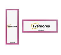 Framorey Modern Flat Pink Photo Frames, 12x5 Inch Size Picture Frame, Handmade Wooden Frames, Personalized Poster Frames, Certificate Frames