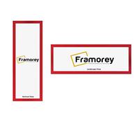 Framorey Modern Flat Red Photo Frames, 24x12 Inch Size Picture Frame, Handmade Wooden Frames, Personalized Poster Frames, Certificate Frames