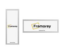 Framorey Modern Flat Silver Photo Frames, 28x16 Inch Size Picture Frame, Handmade Wooden Frames, Personalized Poster Frames, Certificate Frames