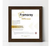 Framorey Modern Flat Walnut Photo Frames 9x9 Inch Size Picture Frame Free Standing and Wall Hanging Poster Frames, Premium Quality Photo Frames With an MDF Backing Board