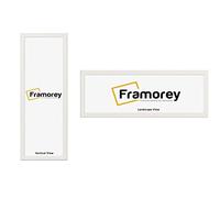 Framorey Modern Flat White Photo Frames, 30x8 Inch Size Picture Frame, Handmade Wooden Frames, Personalized Poster Frames, Certificate Frames