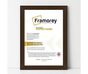 Framorey Modern Walnut Picture Frames, A1-840x594mm Size, Collage & Landscape Frames for Wall Décor