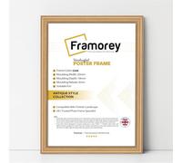 FRAMOREY Oak 7x5 Inch Size Picture Frame, Wall Hanging Photo Frames, LW Antique Style Print Poster Frame, Wall Hanging Frames, Home Decor Frame,