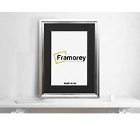 FRAMOREY Oslo Style Picture Frame, 14x11" Size Silver Photo Frame With 11x9" Size Black Mount, Photo College Frame, Home Decor Frames