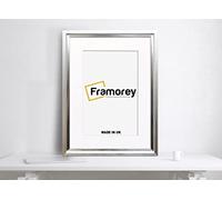 FRAMOREY Oslo Style Picture Frame, 14x11" Size Silver Photo Frame With 12x8" Size White Mount, Photo College Frame, Home Decor Frames
