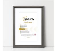 FRAMOREY Oslo Style Picture Frame, A2 Size Grey Photo Frame With A3 Size White Mount, Photo College Frame, Home Decor Frames