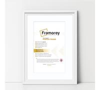 FRAMOREY Oslo Style Picture Frame, A2 Size White Photo Frame With A3 Size White Mount, Photo College Frame, Home Decor Frames