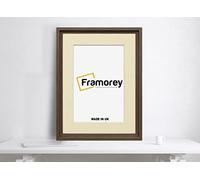 FRAMOREY Oslo Style Picture Frame, A5 Size Walnut Photo Frame With A6 Size Ivory Mount, Photo College Frame, Home Decor Frames