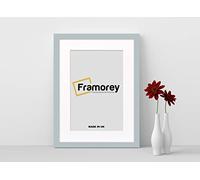 FRAMOREY Oxford Flat Wooden Effect Picture Frame, Light Grey A1 Size Photo Frame With A2 White Mount, Handmade Wall Art Poster Frame, Best Living Room Photo Frames