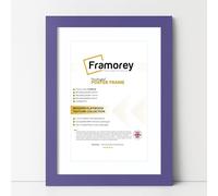 FRAMOREY Oxford Flat Wooden Effect Picture Frame, Purple 40x50CM Size Photo Frame With 30x40CM White Mount, Handmade Wall Art Poster Frame, Best Living Room Photo Frames