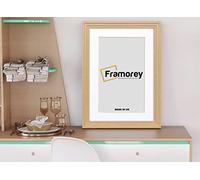 FRAMOREY Oxford Step Style Wooden Effect Picture Frame, 22x16" Size Oak Photo Frame With 18x12" Size White Mount, Casual Wall Art Poster Frames, Photo Print Frames