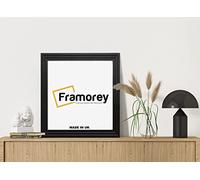 FRAMOREY Oxford Step Style Wooden Effect Picture Frame, 35x35 CM Square Size Black Photo Frames, Wall Hanging Frames, Home Decor Frame, Personalized Frames