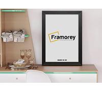 FRAMOREY Oxford Step Style Wooden Effect Picture Frame, A2 Size Black Photo Frames, Wall Art Poster Frames Best Photo Frames For Birthday Gift, Photo Print Frames