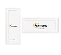 FRAMOREY Oxford Thin Picture Frame, 20x12" White Photo Frame With 16x8" White Mount, Art Poster Frame, Photo Print Frames, With a High Clarity Styrene Shatterproof Perspex Sheet