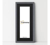 FRAMOREY Oxford Thin Picture Frame, 26x13" Dark Grey Photo Frame With 22x9" Black Mount, Art Poster Frame, Photo Print Frames, With a High Clarity Styrene Shatterproof Perspex Sheet