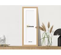 FRAMOREY Panorama Step Style Wooden Effect Picture Frame, 110x50CM Size Oak Photo Frame With 100x40CM Size White Mount, Photo Print Frames, Wall Hanging Poster Frame, Best Photo Frames For Living Room