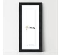 FRAMOREY Panorama Step Style Wooden Effect Picture Frame, 26x13" Size Black Photo Frame With 22x9" Size White Mount, Photo Print Frames, Wall Hanging Poster Frame, Best Photo Frames For Living Room