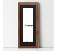 FRAMOREY Panorama Step Style Wooden Effect Picture Frame, 28x12" Size Walnut Photo Frame With 24x8" Size Black Mount, Photo Print Frames, Wall Hanging Poster Frame, Best Photo Frames For Living Room