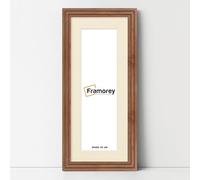 FRAMOREY Panorama Step Style Wooden Effect Picture Frame, 32x16" Size Walnut Photo Frame With 28x12" Size Ivory Mount, Photo Print Frames, Wall Hanging Poster Frame, Best Photo Frames For Living Room