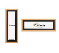 FRAMOREY Panoramic Oxford Flat Wooden Effect Picture Frame, 16x9" Beech With 12x5" Black Mount, Handmade Wall Art Hanging Frame for Home Decor