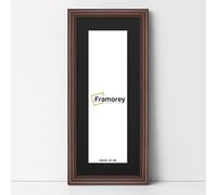 FRAMOREY Panoramic Style Antique LW Picture Frame, 20x12" Mahogany Photo Frame With 16x8" Black Mount Wall Art Poster Frame, Modern Photo Frames, Home Décor Frames