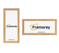 FRAMOREY Panoramic Style Oak Picture Frame, 20x12 Inch Size Photo Frames, LW Antique Poster Frame, Wall Hanging Oxford Frames, Photo Print Frame