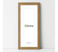FRAMOREY Panoramic Style, Oxford Flat Beech Wood Effect Picture Frame, 26x15" Size With 22x11" White Mount, Handmade Wall Art Frame, Best Home Decor