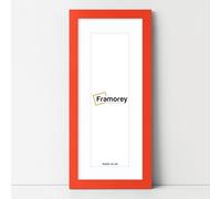 FRAMOREY Panoramic Style Oxford Flat Wooden Effect Photo Frame, 21x13" Size Red Frame With 17x9" Size White Mount, Handmade, Wall Art Hanging Frame, Home Decor