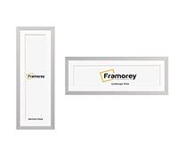 FRAMOREY Panoramic Style, Oxford Flat Wooden Effect Picture Frame, 16x12" Size Silver Photo Frame With 12x8" Size White Mount, Handmade Frame, Wall Art Hanging Frame, Best Home Decor Frames