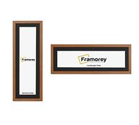 FRAMOREY Panoramic Style, Oxford Flat Wooden Effect Picture Frame, 16x9" Size Walnut Photo Frame With 12x5" Size Black Mount, Handmade Frame, Wall Art Hanging Frame, Best Home Decor Frames